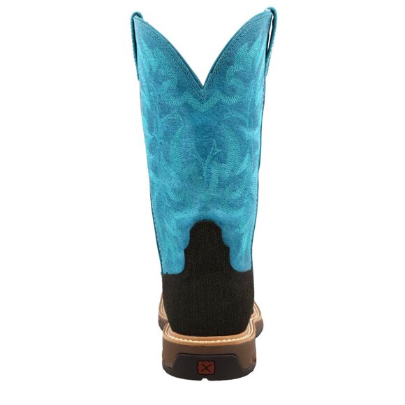 Twisted X Charcoal Suede Turquoise Alloy Safety Toe Working Boot Size 8.5 - Picture 8 of 11